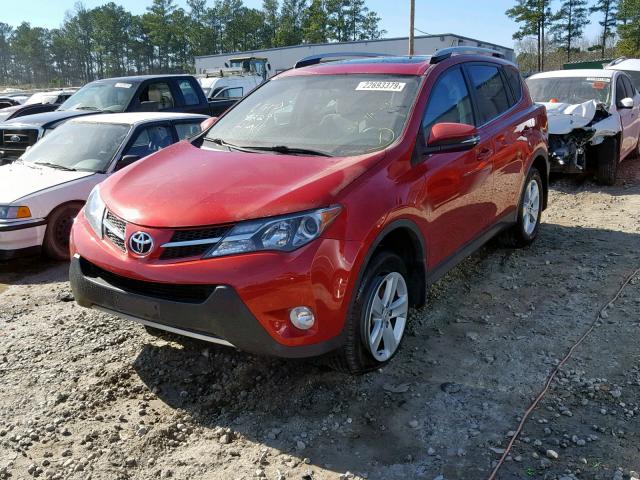 2T3WFREV7EW115229 - 2014 TOYOTA RAV4 XLE RED photo 2