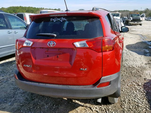 2T3WFREV7EW115229 - 2014 TOYOTA RAV4 XLE RED photo 9