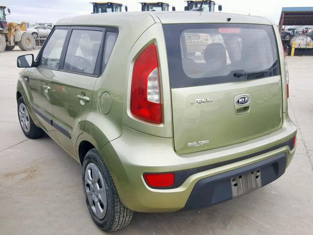 KNDJT2A51C7437390 - 2012 KIA SOUL Жасыл фото 3