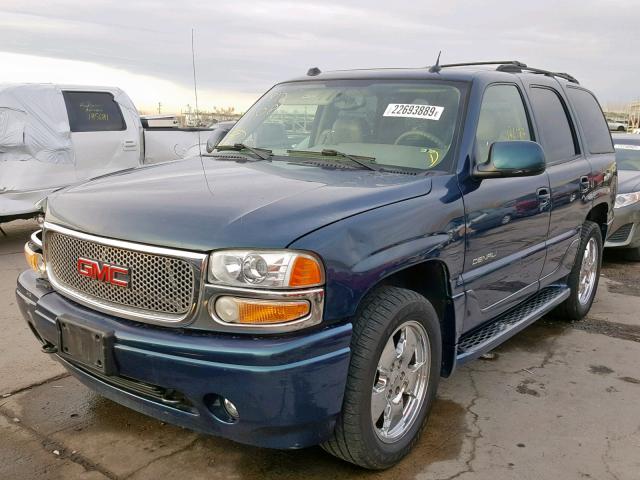 1GKEK63U55J114972 - 2005 GMC YUKON DENA BLUE photo 2