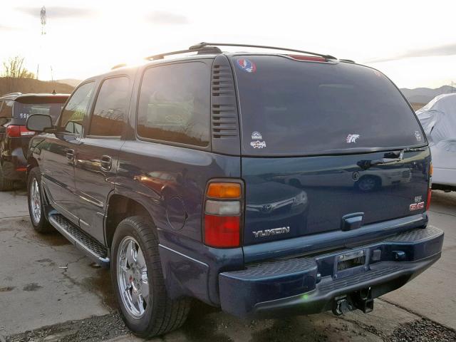 1GKEK63U55J114972 - 2005 GMC YUKON DENA BLUE photo 3