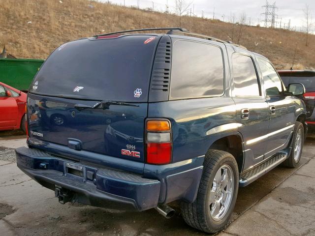 1GKEK63U55J114972 - 2005 GMC YUKON DENA BLUE photo 4