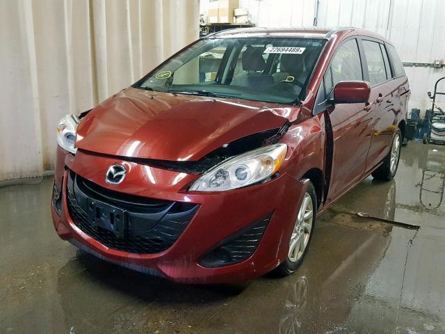 JM1CW2BL7C0110210 - 2012 MAZDA 5 MAROON photo 2