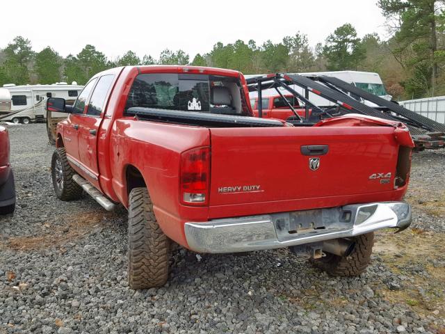 3D7KS29C36G222120 - 2006 DODGE RAM 2500 RED photo 3