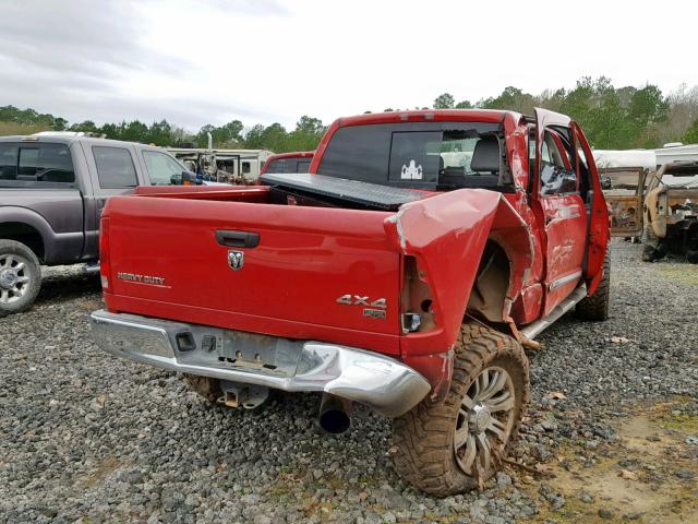 3D7KS29C36G222120 - 2006 DODGE RAM 2500 RED photo 4