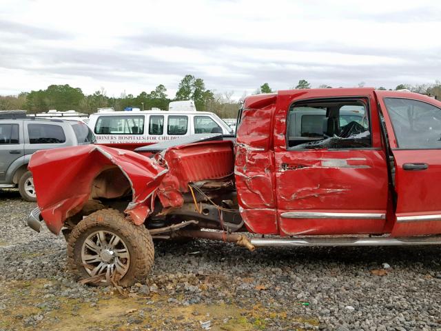 3D7KS29C36G222120 - 2006 DODGE RAM 2500 RED photo 9