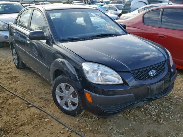 KNADE123666162752 - 2006 KIA RIO BLACK photo 1