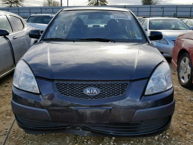 KNADE123666162752 - 2006 KIA RIO BLACK photo 9