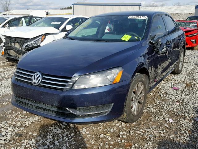 1VWAP7A32CC089037 - 2012 VOLKSWAGEN PASSAT S BLUE photo 2