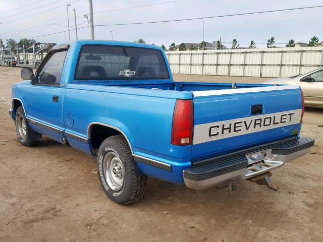 1GCDC14Z5NZ151913 - 1992 CHEVROLET 1500 SILVE BLUE photo 3