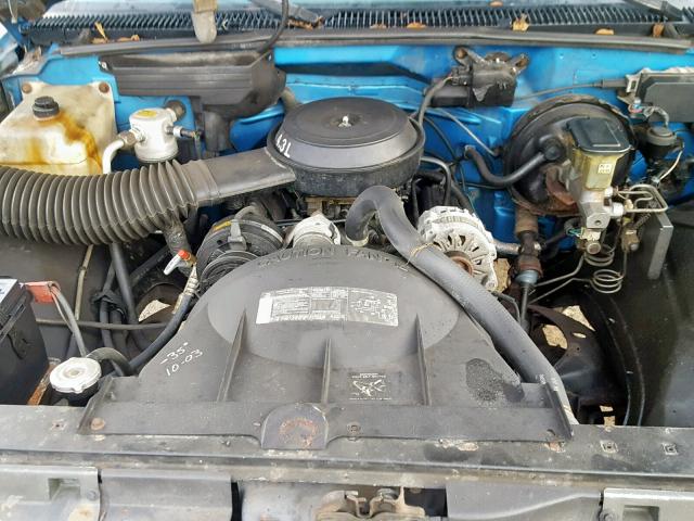 1GCDC14Z5NZ151913 - 1992 CHEVROLET 1500 SILVE BLUE photo 7