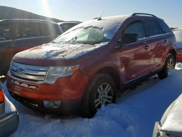 2FMDK48CX7BA76640 - 2007 FORD EDGE SEL RED photo 2