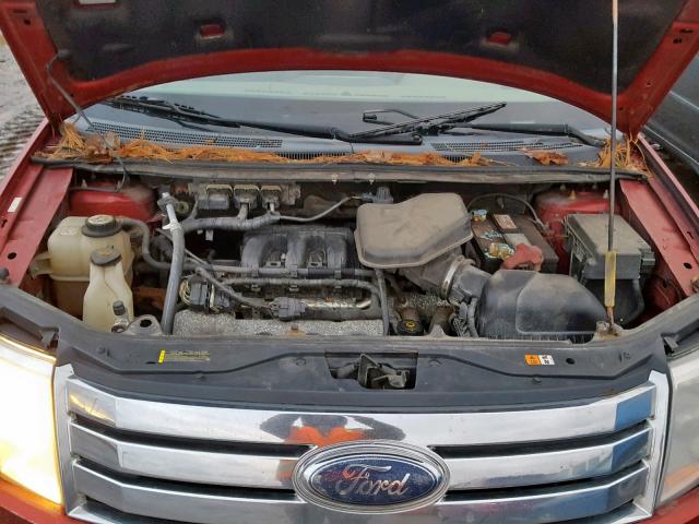 2FMDK48CX7BA76640 - 2007 FORD EDGE SEL RED photo 7