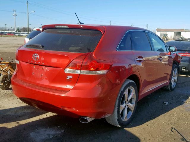 4T3BK11A69U025655 - 2009 TOYOTA VENZA BASE RED photo 4