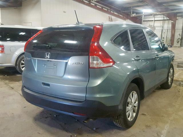 5J6RM4H77CL011529 - 2012 HONDA CR-V EXL GREEN photo 4