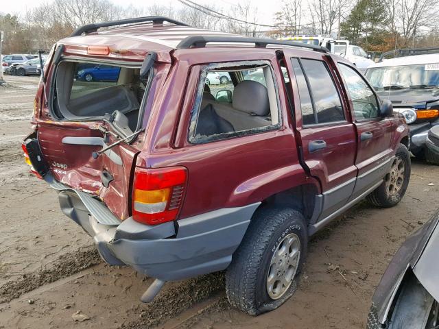 1J4GW48S72C312421 - 2002 JEEP GRAND CHER MAROON photo 4