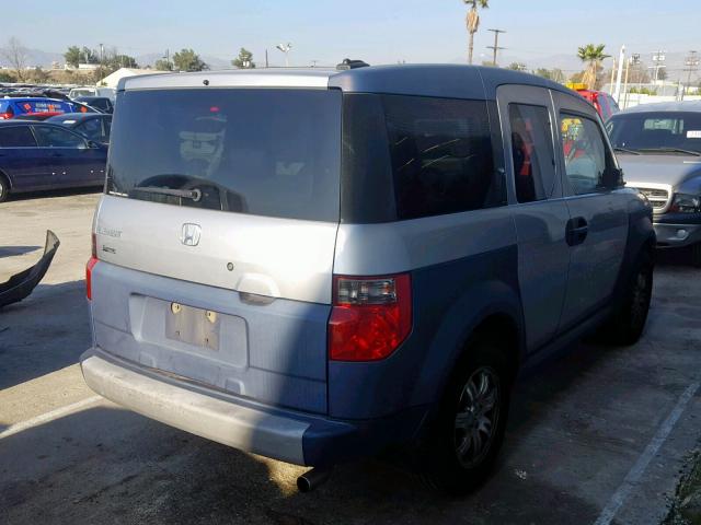 5J6YH28676L001213 - 2006 HONDA ELEMENT EX SILVER photo 4