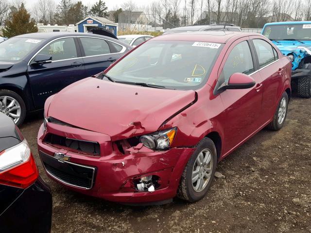 1G1JC5SG4E4131069 - 2014 CHEVROLET SONIC LT RED photo 2