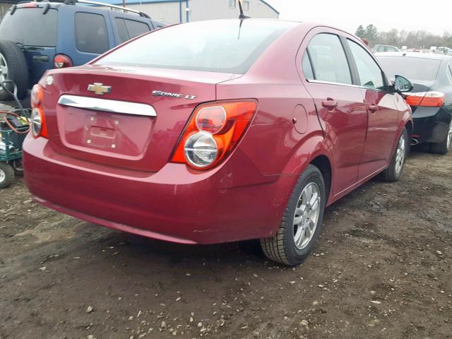 1G1JC5SG4E4131069 - 2014 CHEVROLET SONIC LT RED photo 4