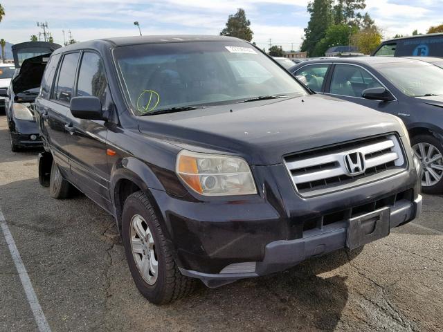 5FNYF28137B024122 - 2007 HONDA PILOT LX BLACK photo 1