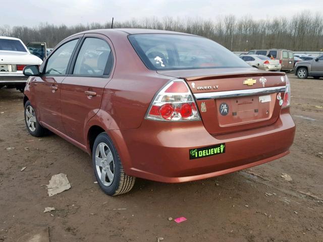 KL1TD5DE4BB215206 - 2011 CHEVROLET AVEO LS ORANGE photo 3