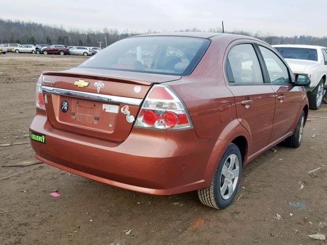 KL1TD5DE4BB215206 - 2011 CHEVROLET AVEO LS ORANGE photo 4