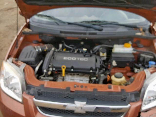 KL1TD5DE4BB215206 - 2011 CHEVROLET AVEO LS ORANGE photo 7