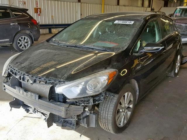 KNAFX5A86E5158132 - 2014 KIA FORTE EX BLACK photo 2