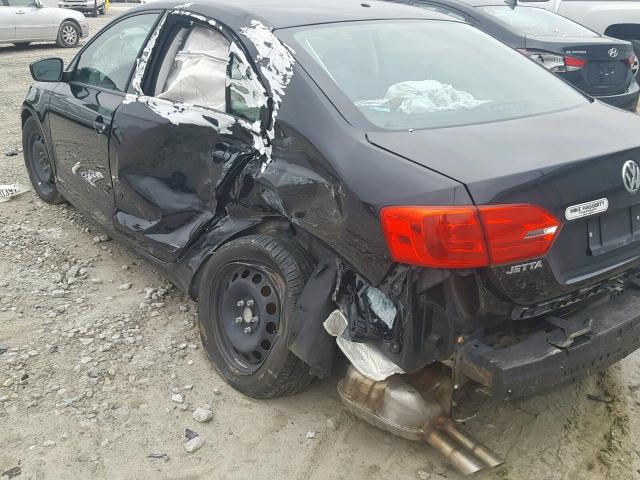 3VW2K7AJ8DM370258 - 2013 VOLKSWAGEN JETTA BASE Սև լուսանկար 10