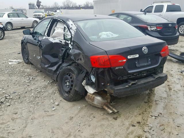 3VW2K7AJ8DM370258 - 2013 VOLKSWAGEN JETTA BASE Սև լուսանկար 3
