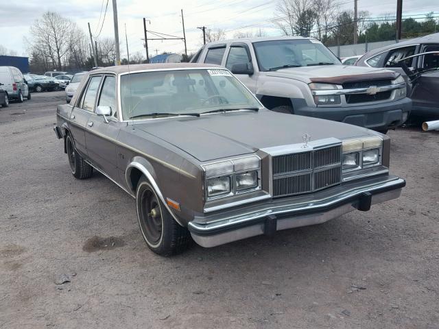 1B3BG56P1FX559872 - 1985 DODGE DIPLOMAT S BROWN photo 1