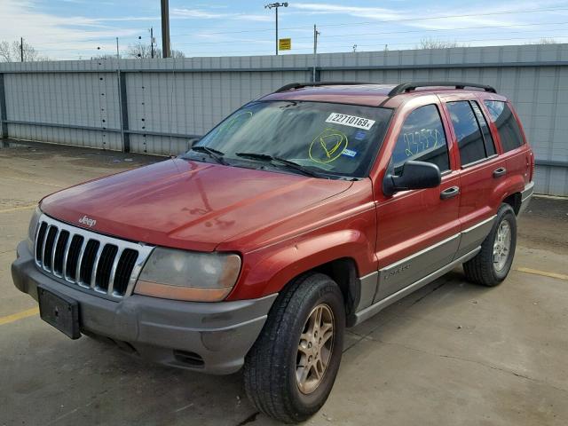 1J4GX48S22C125259 - 2002 JEEP GRAND CHER RED photo 2