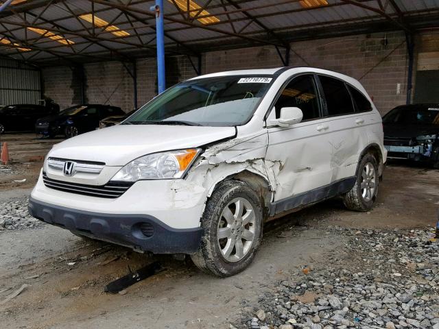 5J6RE38789L000457 - 2009 HONDA CR-V EXL WHITE photo 2