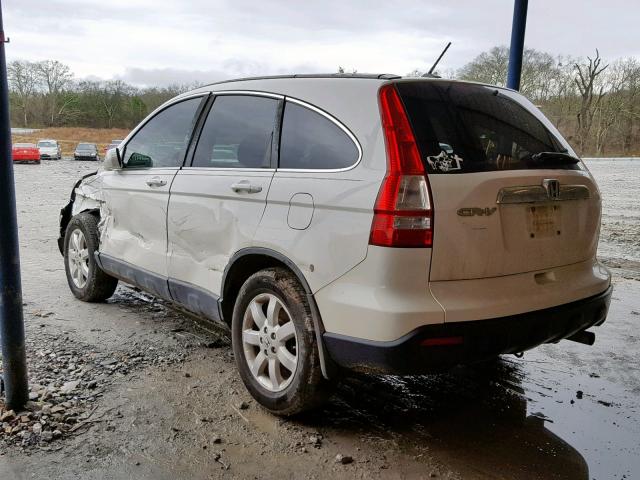 5J6RE38789L000457 - 2009 HONDA CR-V EXL WHITE photo 3