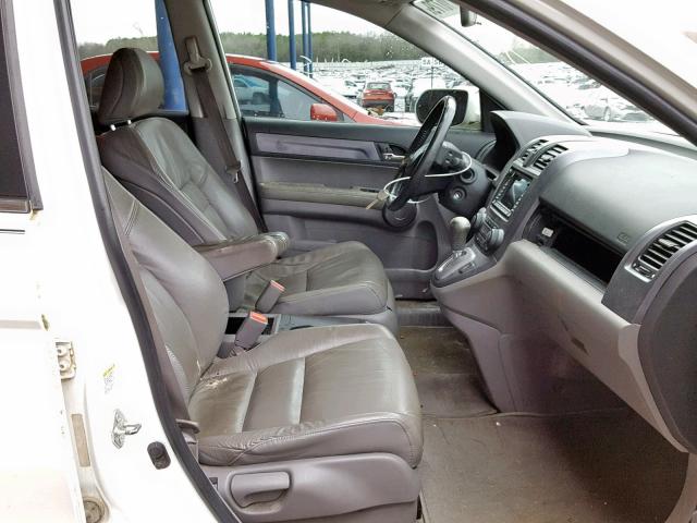 5J6RE38789L000457 - 2009 HONDA CR-V EXL WHITE photo 5