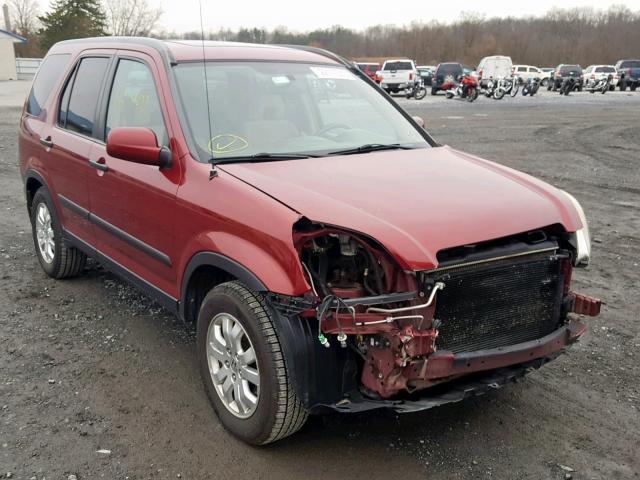 SHSRD78815U317611 - 2005 HONDA CR-V EX MAROON photo 1