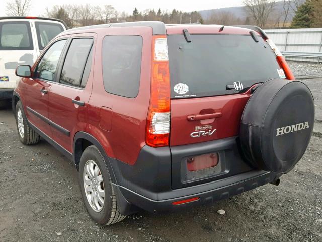 SHSRD78815U317611 - 2005 HONDA CR-V EX MAROON photo 3