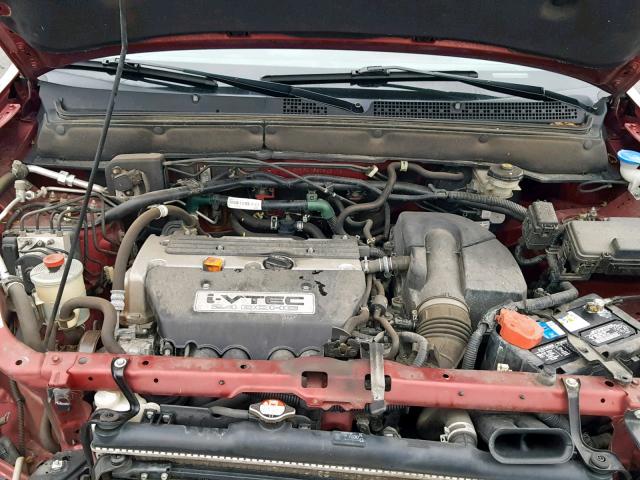 SHSRD78815U317611 - 2005 HONDA CR-V EX MAROON photo 7