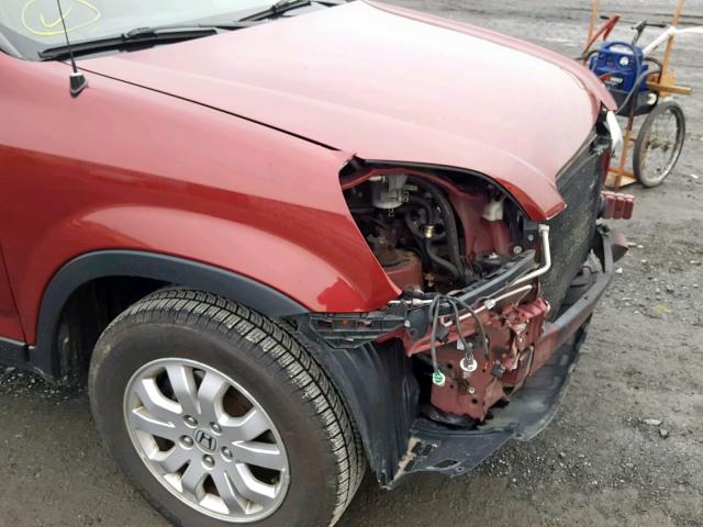 SHSRD78815U317611 - 2005 HONDA CR-V EX MAROON photo 9