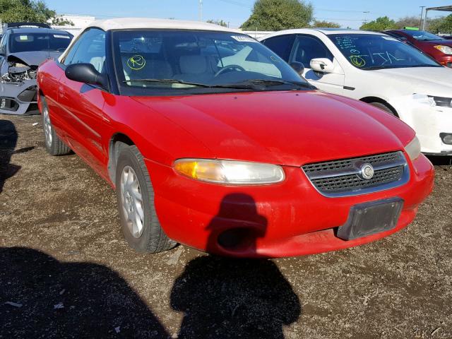 3C3EL45HXVT606097 - 1997 CHRYSLER SEBRING JX RED photo 1