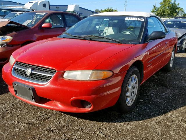 3C3EL45HXVT606097 - 1997 CHRYSLER SEBRING JX RED photo 2