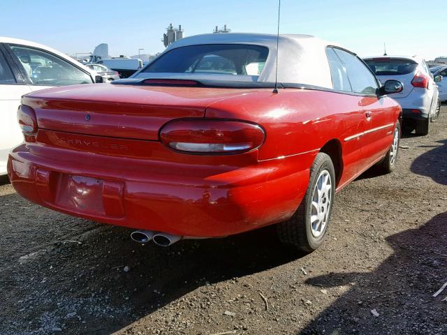 3C3EL45HXVT606097 - 1997 CHRYSLER SEBRING JX RED photo 4