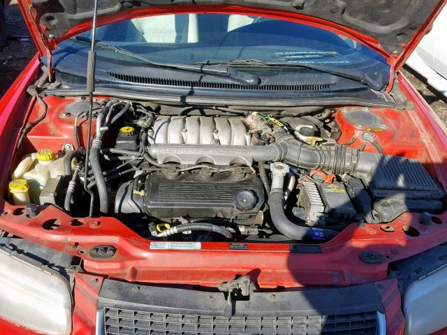 3C3EL45HXVT606097 - 1997 CHRYSLER SEBRING JX RED photo 7