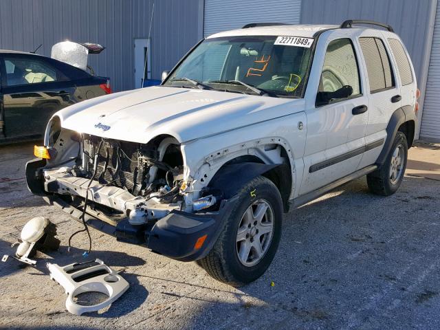 1J4GL48K37W721238 - 2007 JEEP LIBERTY SP WHITE photo 2