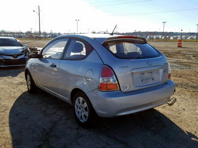 KMHCM36CX8U074000 - 2008 HYUNDAI ACCENT GS SILVER photo 3