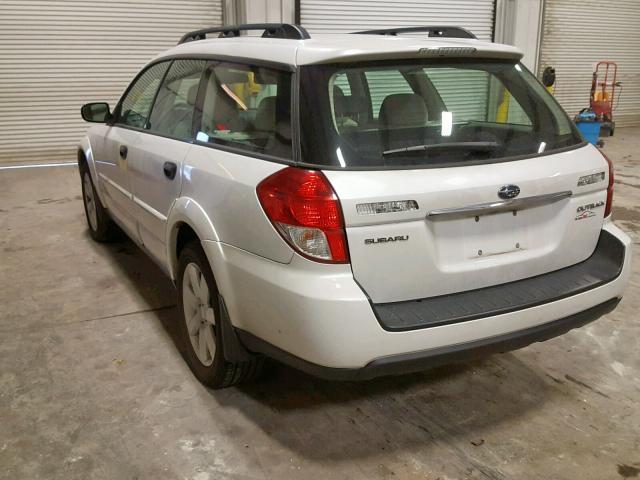 4S4BP61C287302324 - 2008 SUBARU OUTBACK 2. WHITE photo 3