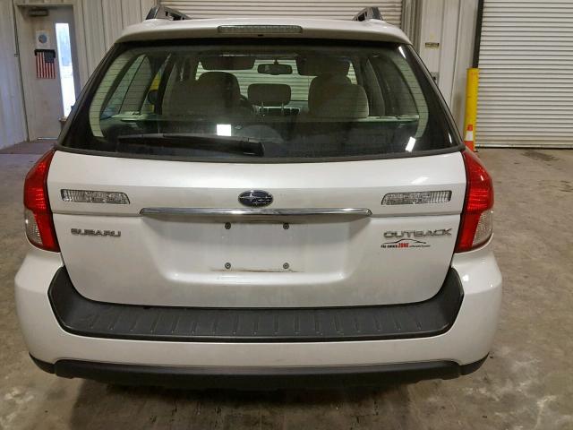 4S4BP61C287302324 - 2008 SUBARU OUTBACK 2. WHITE photo 9