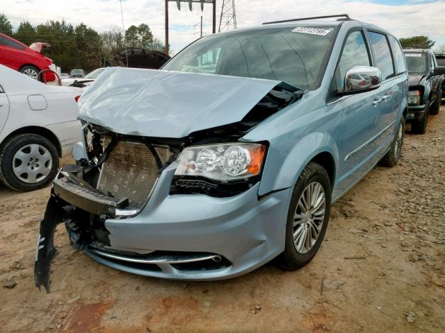 2C4RC1CG8DR531729 - 2013 CHRYSLER TOWN & COU BLUE photo 2