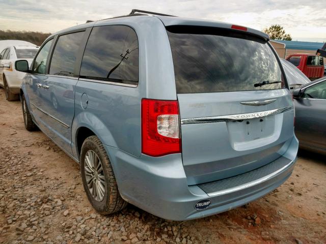 2C4RC1CG8DR531729 - 2013 CHRYSLER TOWN & COU BLUE photo 3