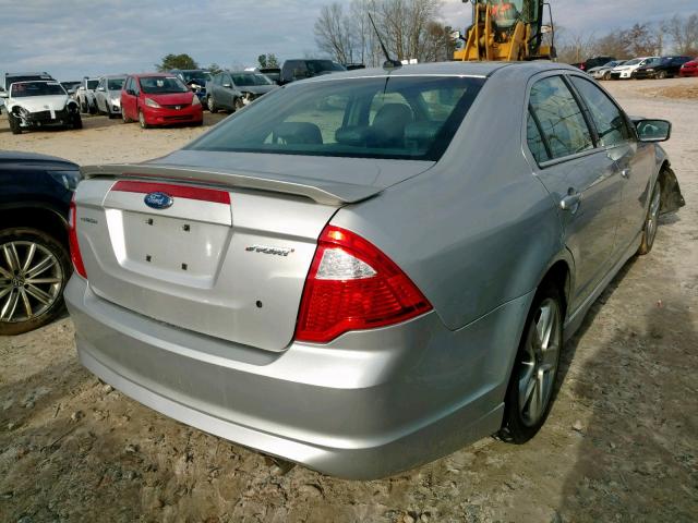 3FAHP0KC3AR164811 - 2010 FORD FUSION SPO SILVER photo 4